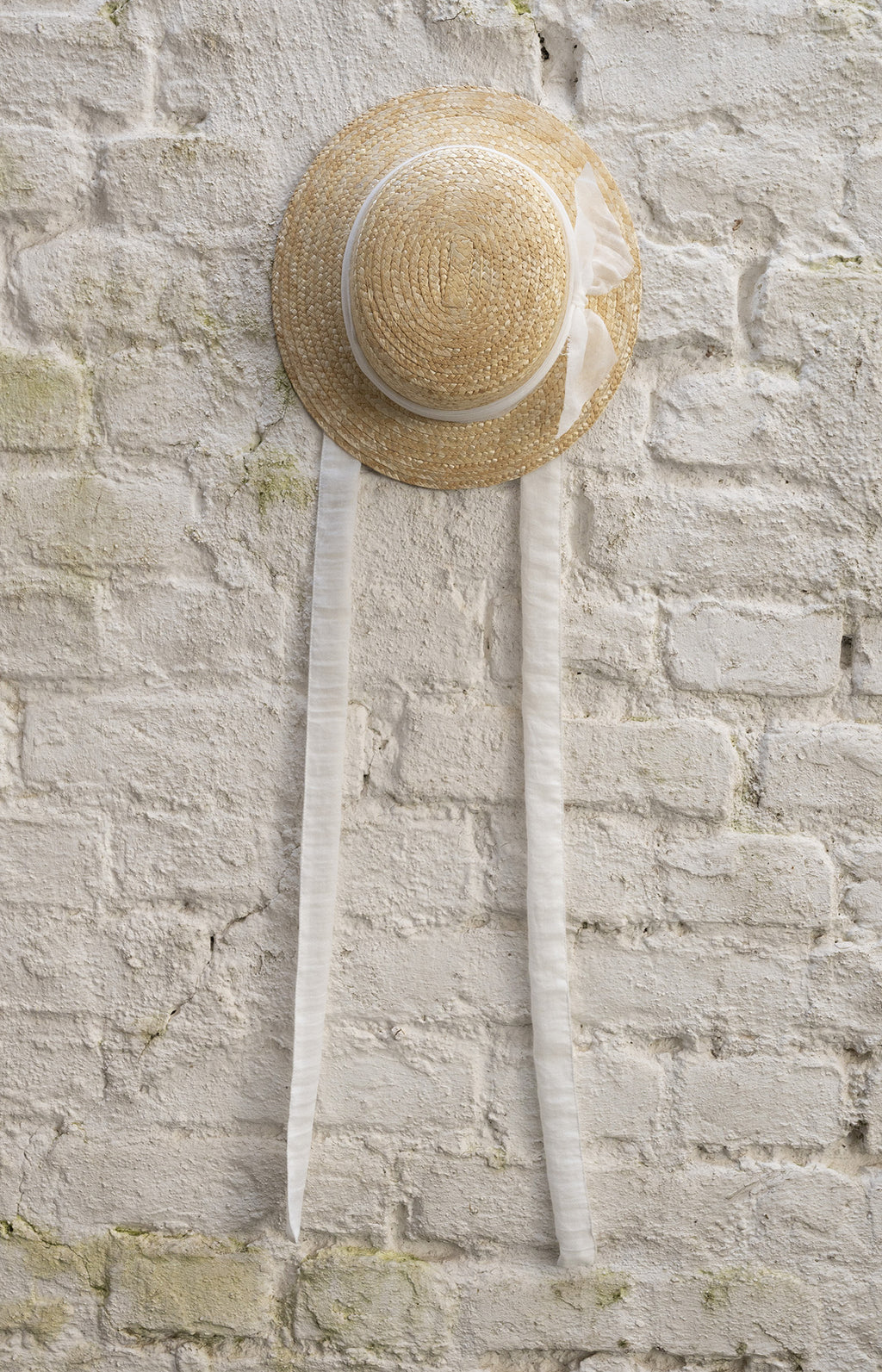 CLASSIC CANOTIER straw hat PLAIN OFF WHITE