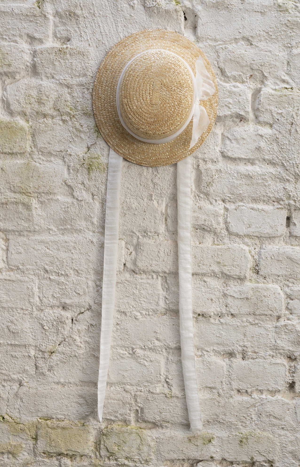 CLASSIC CANOTIER straw hat PLAIN OFF WHITE