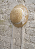 CLASSIC CANOTIER straw hat PLAIN OFF WHITE
