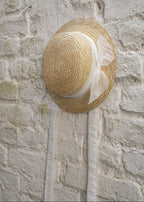 CLASSIC CANOTIER straw hat PLAIN OFF WHITE