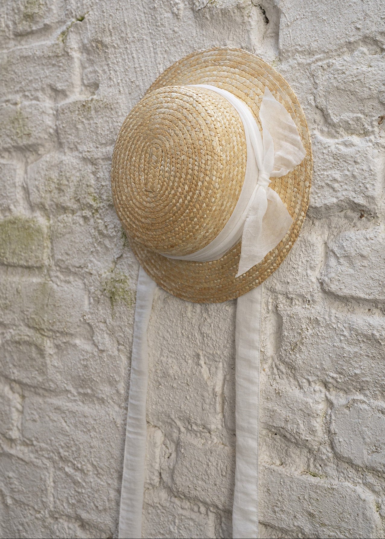 CLASSIC CANOTIER straw hat PLAIN OFF WHITE