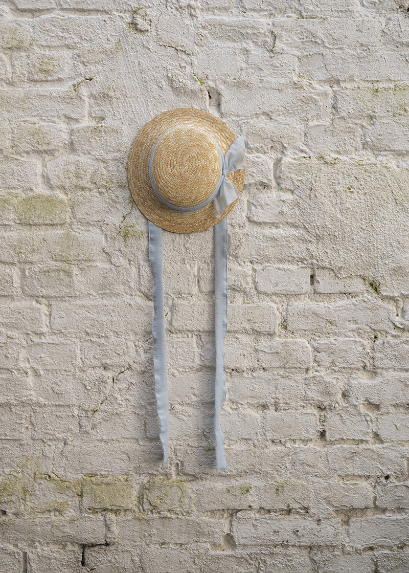 CLASSIC CANOTIER straw hat PLAIN SKY