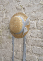 CLASSIC CANOTIER straw hat PLAIN SKY