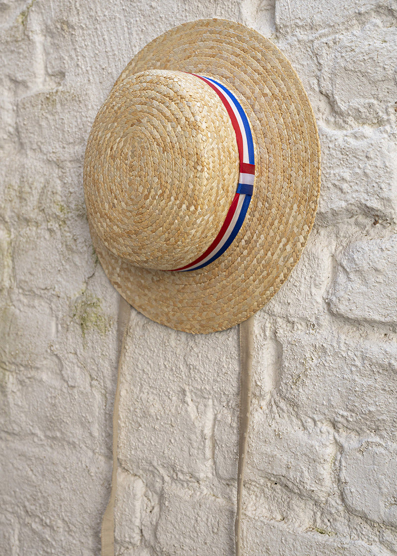 CLASSIC CANOTIER straw hat VIVE LA FRANCE