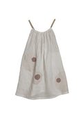 ARTISANAL dress BLOSSOM off white linen
