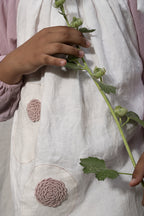 ARTISANAL dress BLOSSOM off white linen