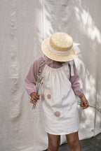 ARTISANAL dress BLOSSOM off white linen