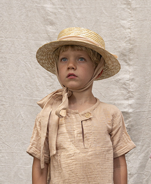 CLASSIC CANOTIER straw hat PLAIN NUDE