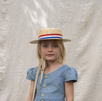 CLASSIC CANOTIER straw hat VIVE LA FRANCE