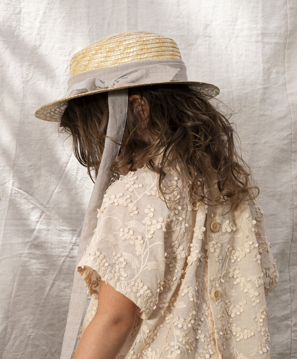 CLASSIC CANOTIER straw hat LATTE