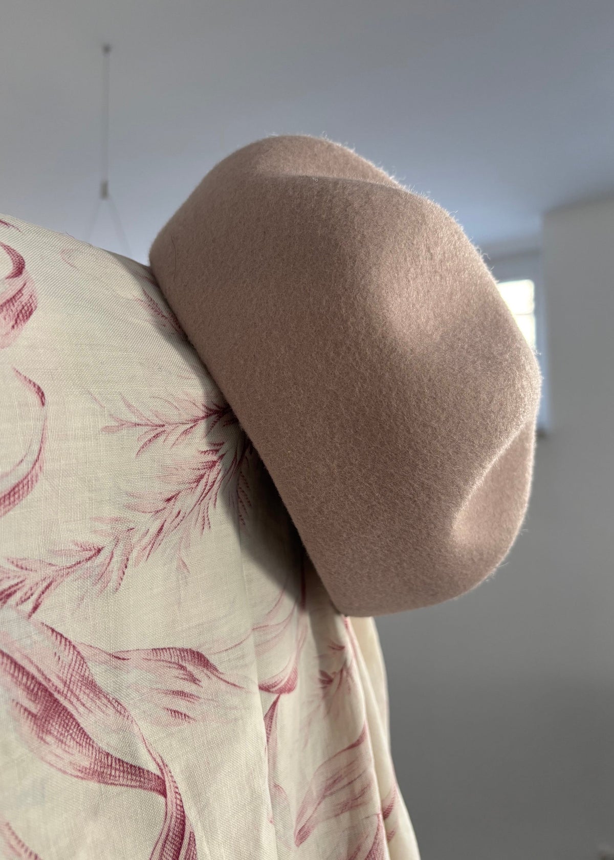 pale rose woolen BERET