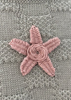 merino wool JUMPER celadon with embroideries